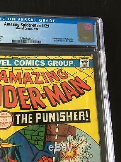 Amazing Spider-man 129 CGC 9.0 White Pages 1st Punisher Key