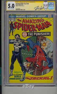 Amazing Spider-man #129 Cgc 5.0 Ss Signed Stan Lee 1st App Punisher Jackal