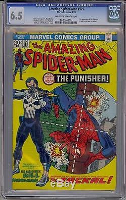 Amazing Spider-man #129 Cgc 6.5 Off-white To White Pages 1st Punisher