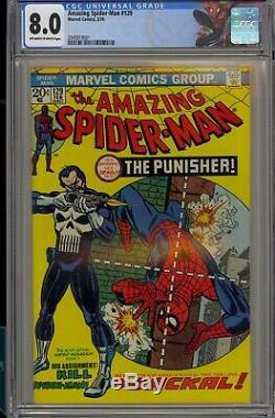 Amazing Spider-man #129 Cgc 8.0 1st Appearance The Punisher Marvel Comics (1974)