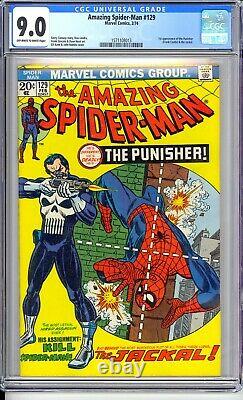 Amazing Spider-man #129 Cgc 9.0 Vf/nm Mega Key! Nice Off White/white Pages