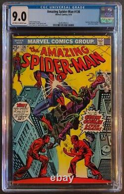 Amazing Spider-man #136 Cgc 9.0 Ow-w Marvel Comics 1974 1st New Green Goblin