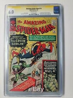Amazing Spider-man #14 Cgc 6.0 Signature Autograph Stan Lee 1st Green Goblin