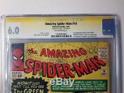 Amazing Spider-man #14 Cgc 6.0 Signature Autograph Stan Lee 1st Green Goblin