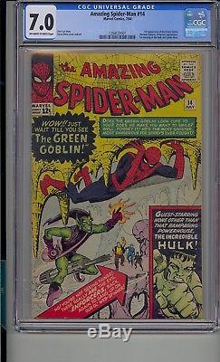 Amazing Spider-man #14 Cgc 7.0 1st Green Goblin 1st Hulk Meets Spider-man
