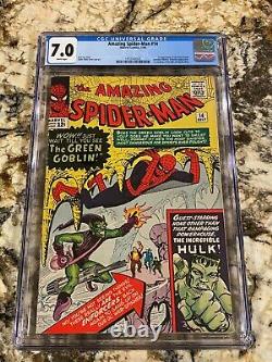 Amazing Spider-man #14 Cgc 7.0 Rare White Pages 1st Green Goblin High End Key