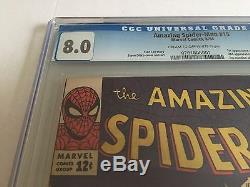Amazing Spider-man 15 Cgc 8.0 1st Kraven! First Mary Jane! Not Pressed! 8.5