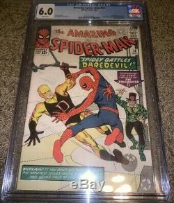 Amazing Spider-man #16 Cgc 6.0 White Pages! 1st Daredevil Xover Lee/ditko