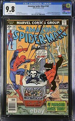 Amazing Spider-man #162 Cgc 9.8 Nm/mt Vhtf Wht Pgs Newsstand Punisher 1st Jigsaw