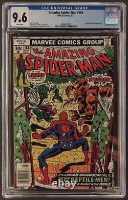 Amazing Spider-man #166 Cgc 9.6 White Pages Marvel Comics March 1977 Lizard App