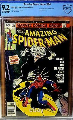 Amazing Spider-man 194 Nm- Cbcs 9.2 Newsstandnot Cgc-1st Black Catkiller Key