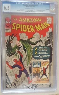Amazing Spider-man #2 CGC 6.5 U. K. EDITION 1st Vulture & Tinkerer, Ditko art