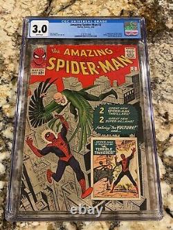 Amazing Spider-man #2 Cgc 3.0 Rare White Pages 1st Vulture New Mcu Movie Invest