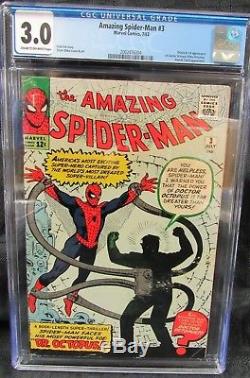 Amazing Spider-man #3 (1963) 1st Appearance Of Doctor Octopus CGC 3.0 J512