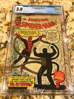 Amazing Spider-man #3 Cgc 3.0 1st Appearance Of Doctor Octopus Huge Marvel Key