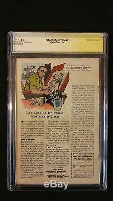 Amazing Spider-man #3 Cgc 3.5 Ss Signed Stan Lee 1st Doctor Octopus