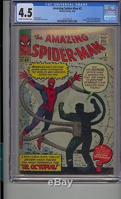 Amazing Spider-man #3 Cgc 4.5 Origin 1st App Doctor Octopus