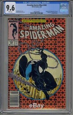Amazing Spider-man #300 Cgc 9.6 1st Venom Mcfarlane Htf Newsstand White Pages