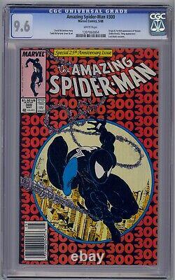 Amazing Spider-man #300 Cgc 9.6 Origin/1st Venom White Pages & Htf Newsstand