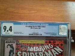 Amazing Spider-man #300 Cgc Graded 9.4 White Pages Newsstand 1st Venom