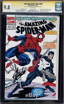 Amazing Spider-man #358 Cgc 9.8 Ss Signed 2x Stan Lee & Mark Bagley #1183387009