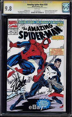 Amazing Spider-man #358 Cgc 9.8 Ss Signed 2x Stan Lee & Mark Bagley #1813200021
