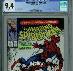 Amazing Spider-man #361 CGC 9.4 NM Marvel Comics 1st Carnage Newstand B1