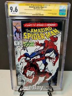 Amazing Spider-man #361 Cgc Ss 9.6 Signed 3x Stan Lee Bagley Larsen 1st Carnage