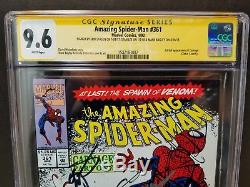 Amazing Spider-man #361 Cgc Ss 9.6 Signed 3x Stan Lee Bagley Larsen 1st Carnage