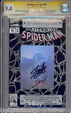 Amazing Spider-man #365 Cgc 9.4 White Ss Stan Lee & Mark Bagley Cgc #1189928008