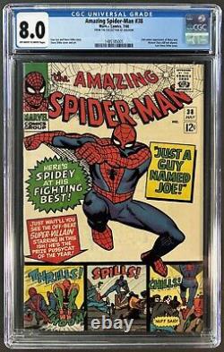 Amazing Spider-man #38 Cgc 8.0 Ow-w Marvel Comics July 1966 Last Ditko Issue