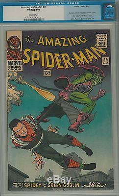 Amazing Spider-man 39, CGC 9.0, OW Pages, First Romita classic cover, August 1966