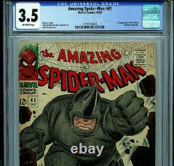 Amazing Spider-man #41 CGC 3.5 1966 1st Rhino Silver Age Marvel Amricons K16