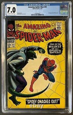 Amazing Spider-man #45 Cgc 7.0 Marvel Comics 1967 3rd Appearance Of The Lizard