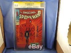 Amazing Spider-man #50 7/67 CGC 8.0 Signed by Stan Lee & John Romita