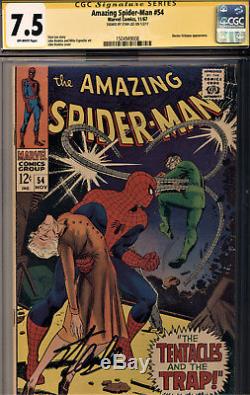 Amazing Spider-man #54 Cgc 7.5 Ss Signed By Stan Lee-doc Octopus