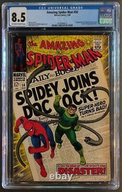 Amazing Spider-man #56 Cgc 8.5 Ow-w Marvel Comics 1968 Doc Ock 1st Captain Stacy