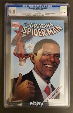 Amazing Spider-man 583 CGC 9.8 Variant Edition Obama 1st Printing Very Rare