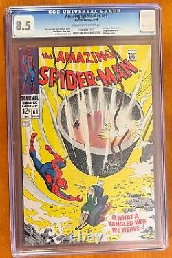 Amazing Spider-man #61 (1968) First Gwen Stacy Cover. Cgc 8.5 Vf+