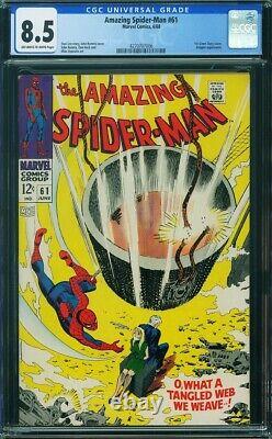 Amazing Spider-man #61 Cgc 8.5 Ow-w Marvel Comics 1968 First Gwen Stacy Cover