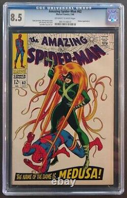 Amazing Spider-man #62 Cgc 8.5 Ow-w Marvel Comics July 1968 Medusa Classic Cover