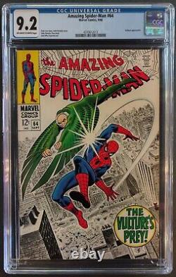 Amazing Spider-man #64 Cgc 9.2 Ow-w Pages Marvel Comics September 1968 Vulture