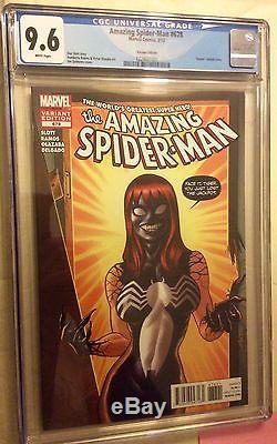 Amazing Spider-man # 678 cgc 9.6 Super Rare Venom Variant Mary Jane Press to 9.8