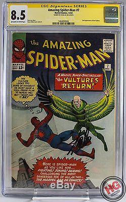 Amazing Spider-man #7 12/63 CGC 8.5 SS Stan Lee 2nd Vulture Marvel Silver Age