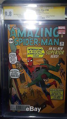 Amazing Spider-man #700 Ditko Variant CGC SS 9.8 Stan Lee Signed 90th Birthday