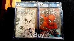 Amazing Spider-man 700 Quesada Variant & Sketch Cover Cgc 9.8 Lot Of 2 Spiderman