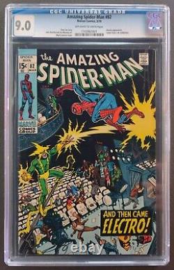 Amazing Spider-man #82 Cgc 9.0 Ow-w Marvel Comics March 1970 Electro Appearance