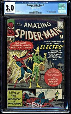 Amazing Spider-man #9 Cgc 3.0 Origin And 1st App Of Electro Cgc #2037500007