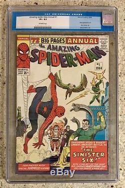 Amazing Spider-man Annual #1 Cgc 8.5 Old Label Displays 9.0 1st Sinister Six
