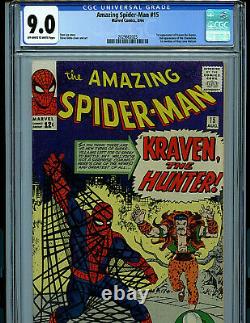 Amazing Spider-man Issue #15 CGC 9.0 Marvel Comics 1964 1st Kraven K23